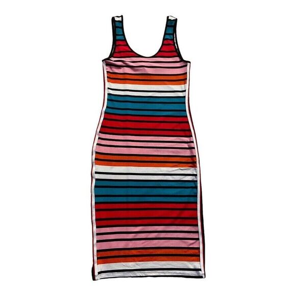 Derek Heart Womens Dress size Small Multicolor Stripe Soft Stretch Tank Sundress - Picture 1 of 10